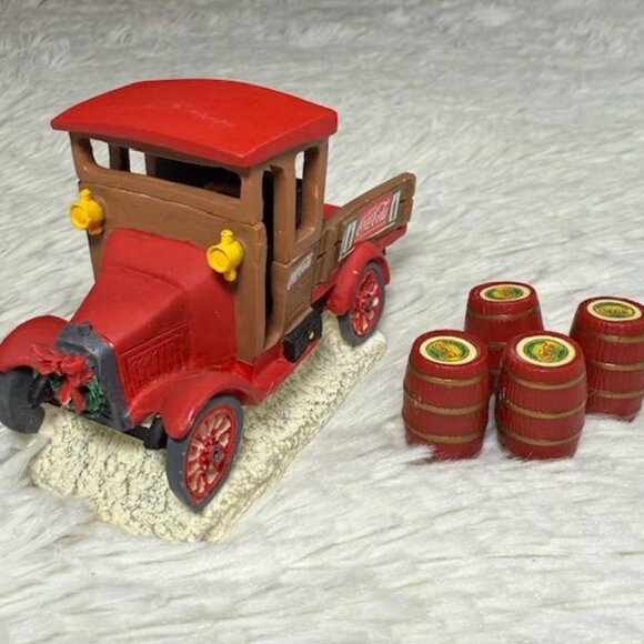 Vintage Coca-Cola Town Square Collection Pickup Truck w/Removable Barrels Figure - Picture 2 of 13